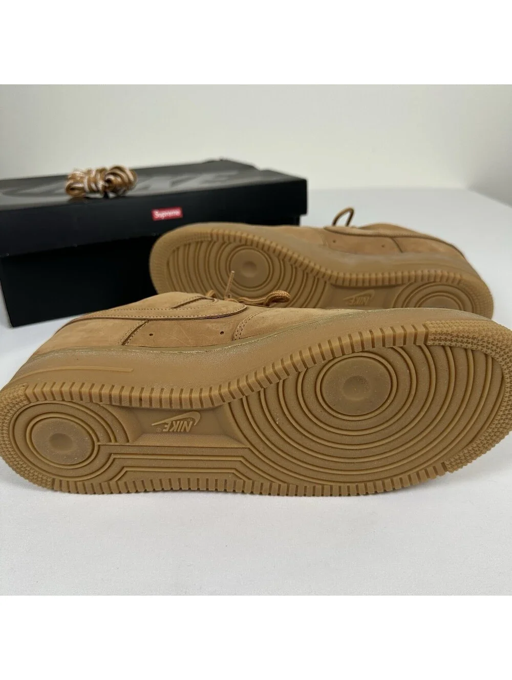 Size 11.5 - Nike Air Force 1 Low SP x Supreme Wheat 2021 - DN1555-200